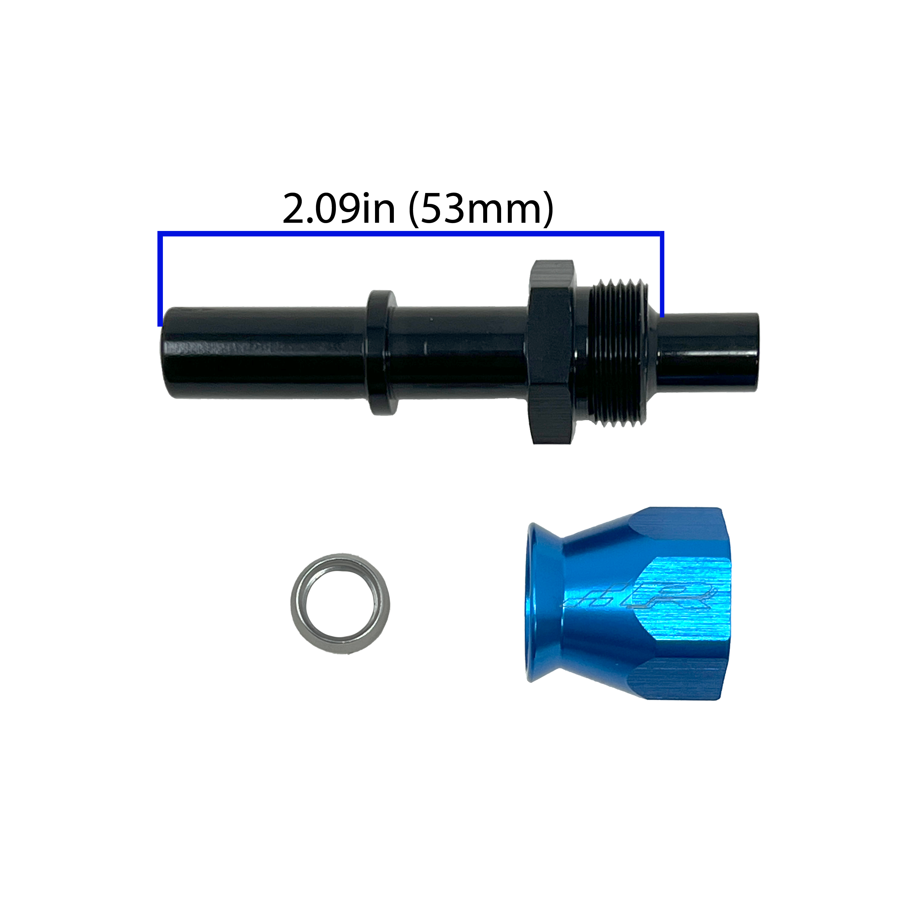 Fuel Line Fitting AN6 PTFE to 9.89mm Male QC