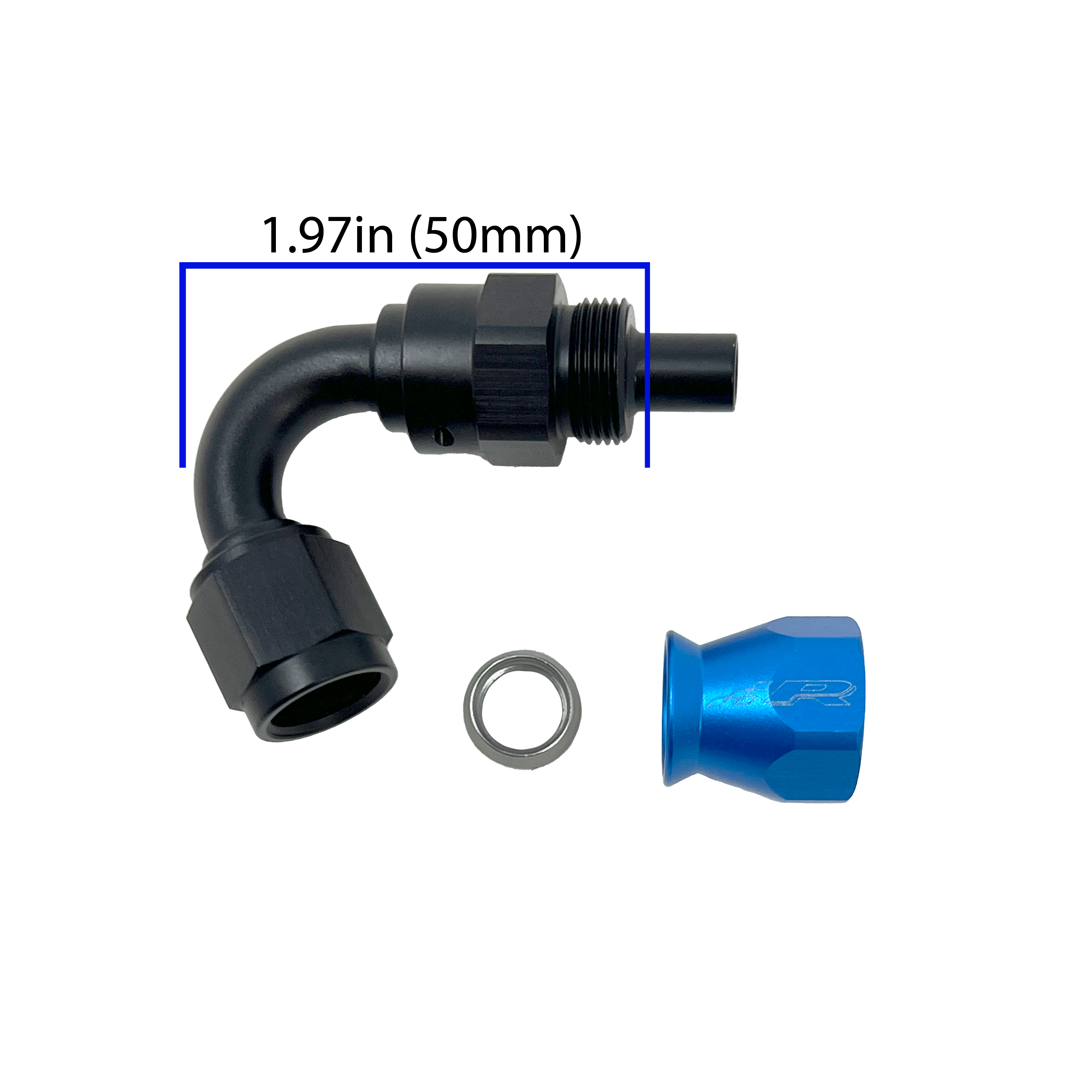 PTFE Fuel Line Fitting 135 degree AN-6 Female Flare