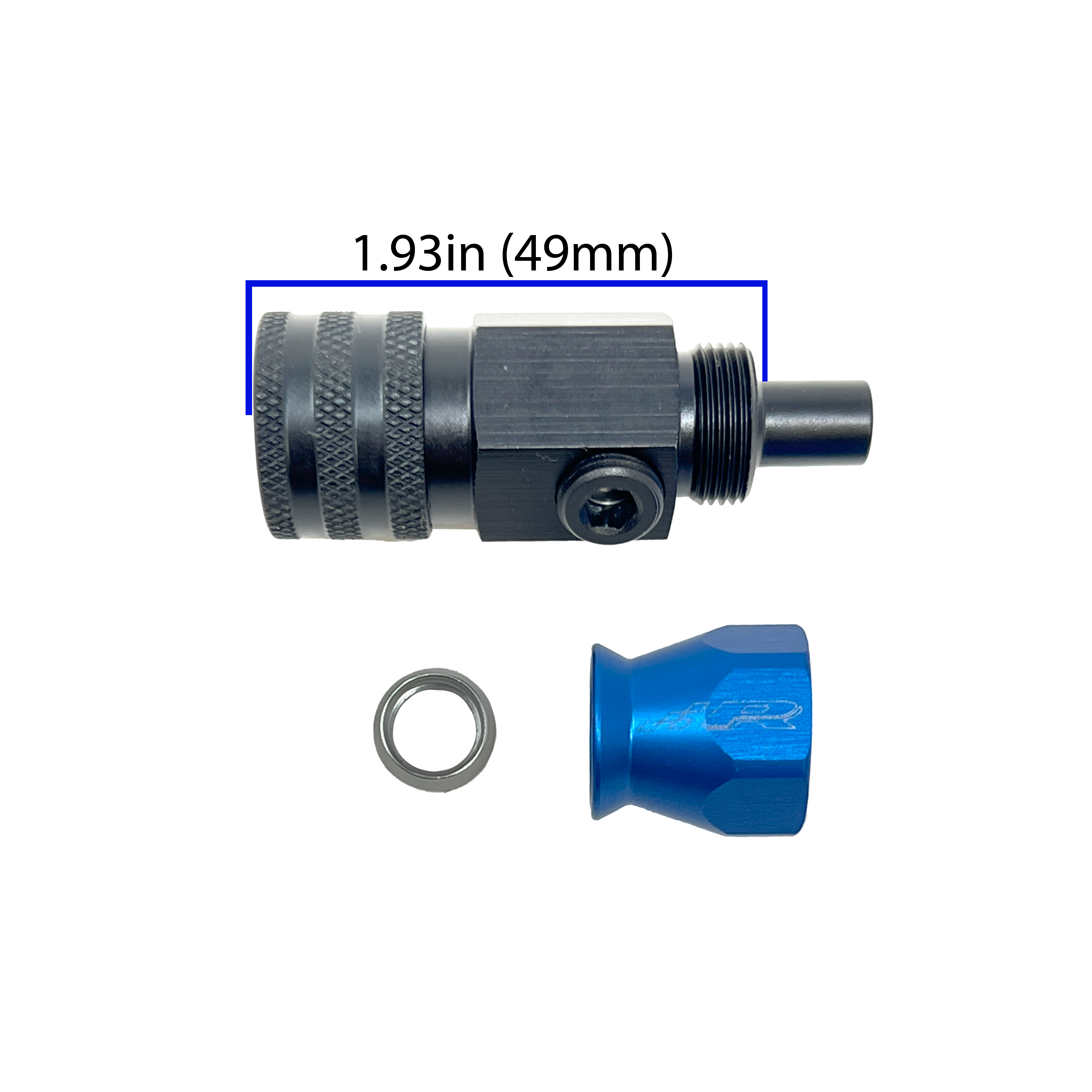 PTFE AN6 Fitting to 3/8" Female QC with 1/8"NPT port