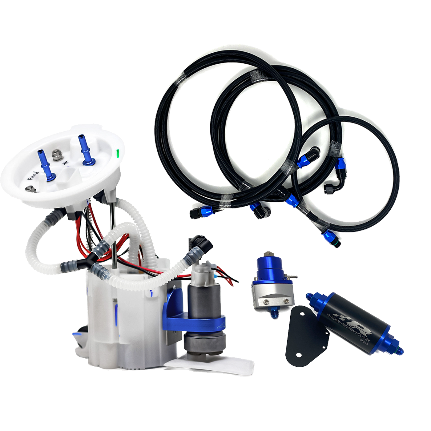 F-Series S55 High Performance Fuel Pump with Lines, Regulator & Filter (Stage 4)