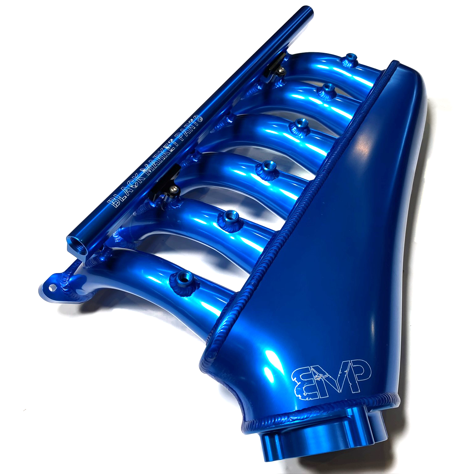 N54 Forward Facing Manifold **B-Stock** (Blue)-Front View